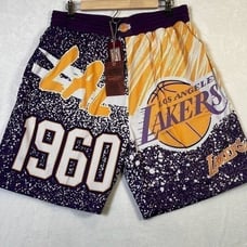 Mitchell & Ness Los Angeles Lakers Hardwood Jumbotron Shorts - NWT-Men Large