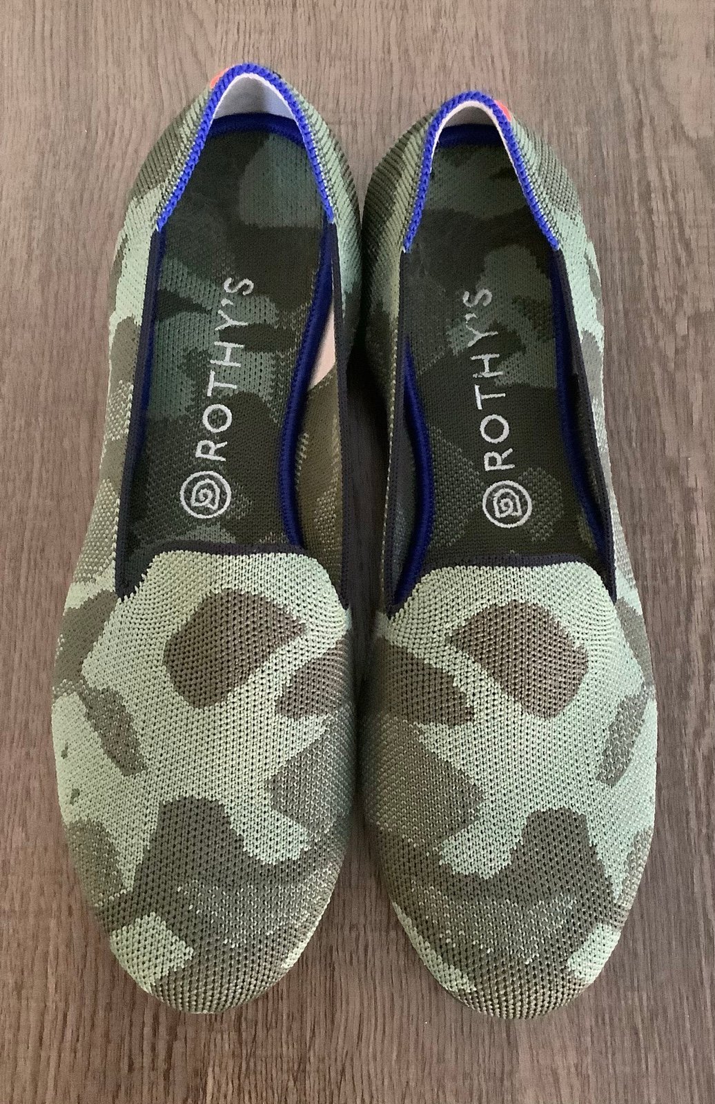 Rothy's Women's The Loafers Flats Green Camouflage Size 10