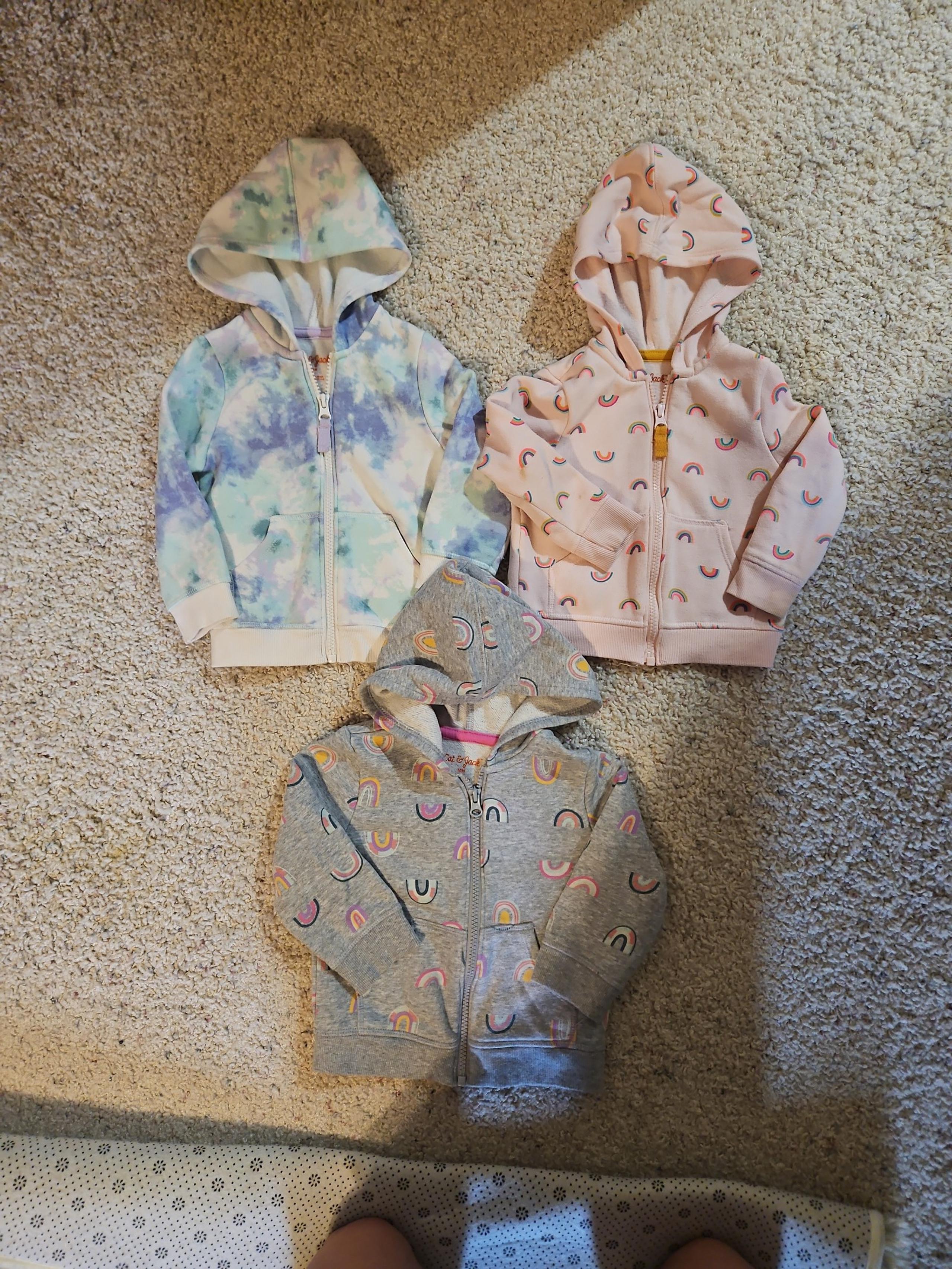 Toddler zip up sweatshirts size 18 month.