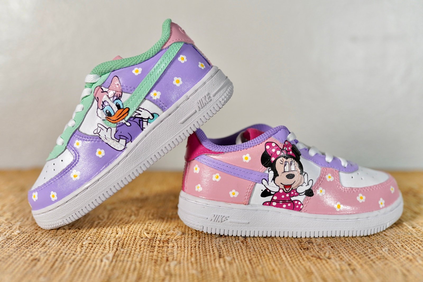Handpainted Minnie Mouse and Daisy Duck Air Force 1’s
