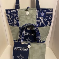 Quilted Tote /handbags ( Cowboys)￼