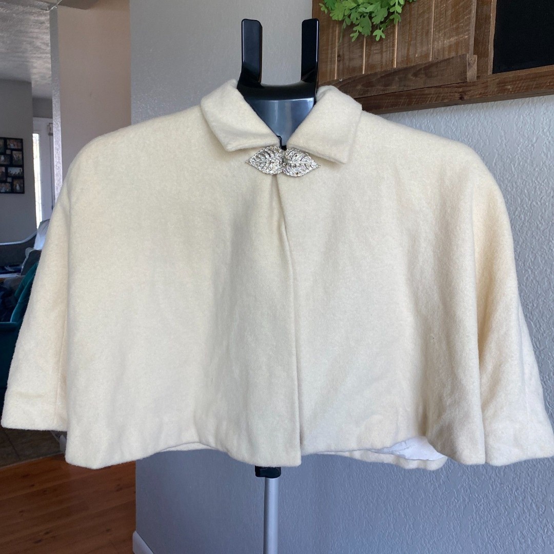 Vintage Girls Wool Cape Capelet Cloak Costume Holiday Theater Approx Size 8