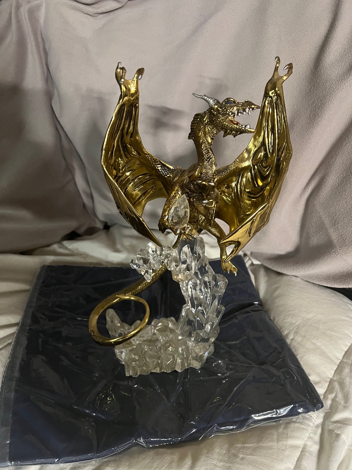 Franklin Mint Dragon Guardian of Crystal Cave Sculpture Figurine Michael Whelan