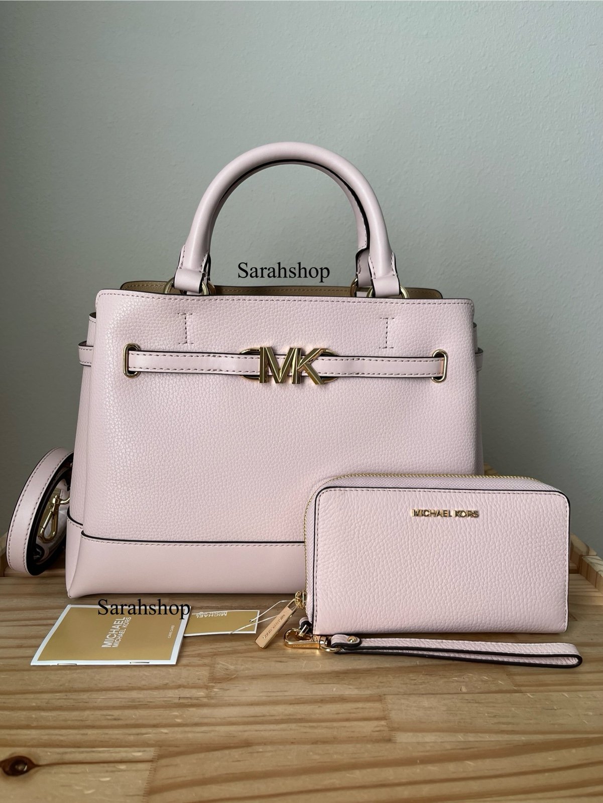 Michael Kors Reed large belted satchel set