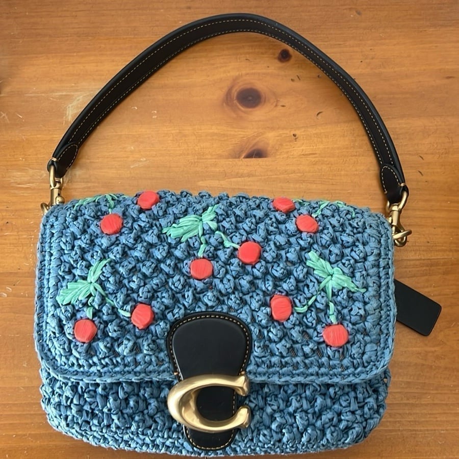 Coach Soft Cherry Woven Bag
