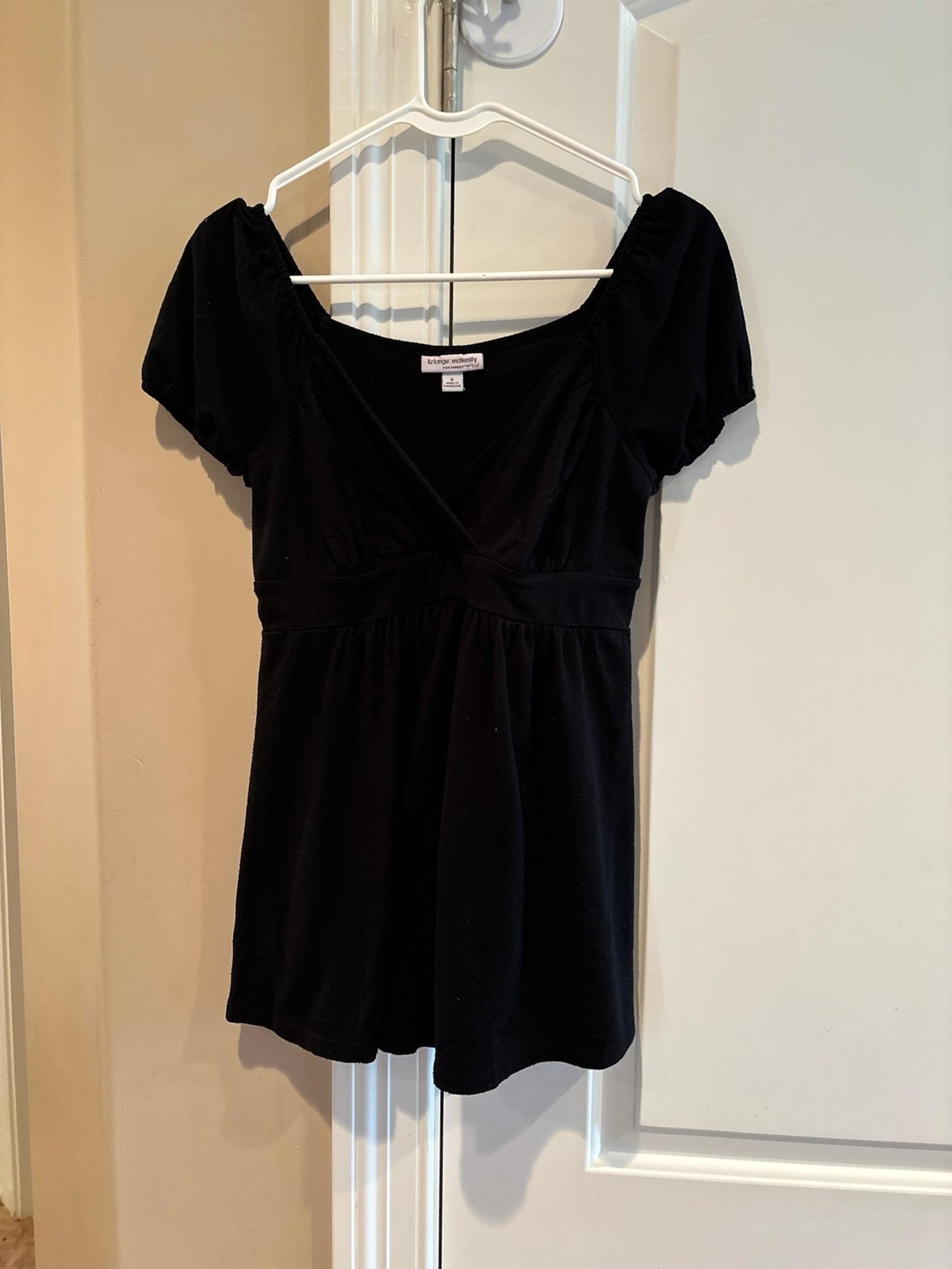 Liz Lange Maternity For Target Black Blouse Size Small