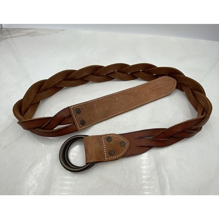Denim & Supply Ralph Lauren RL Womens Woven Brown Leather Belt Size L