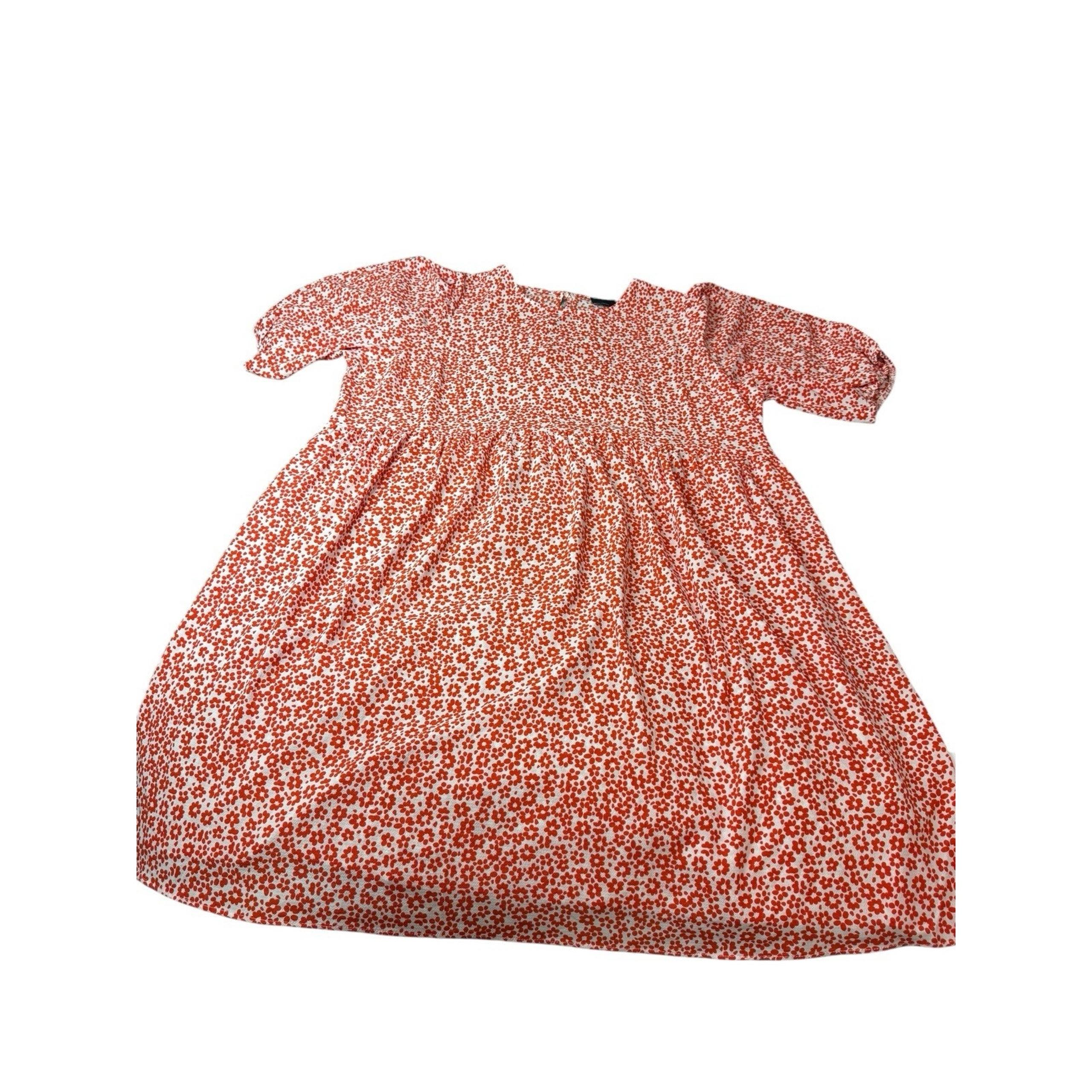 NWT Sz 14 Asos Maternity Dress Red Orange Floral Flowers Summer Spring Light