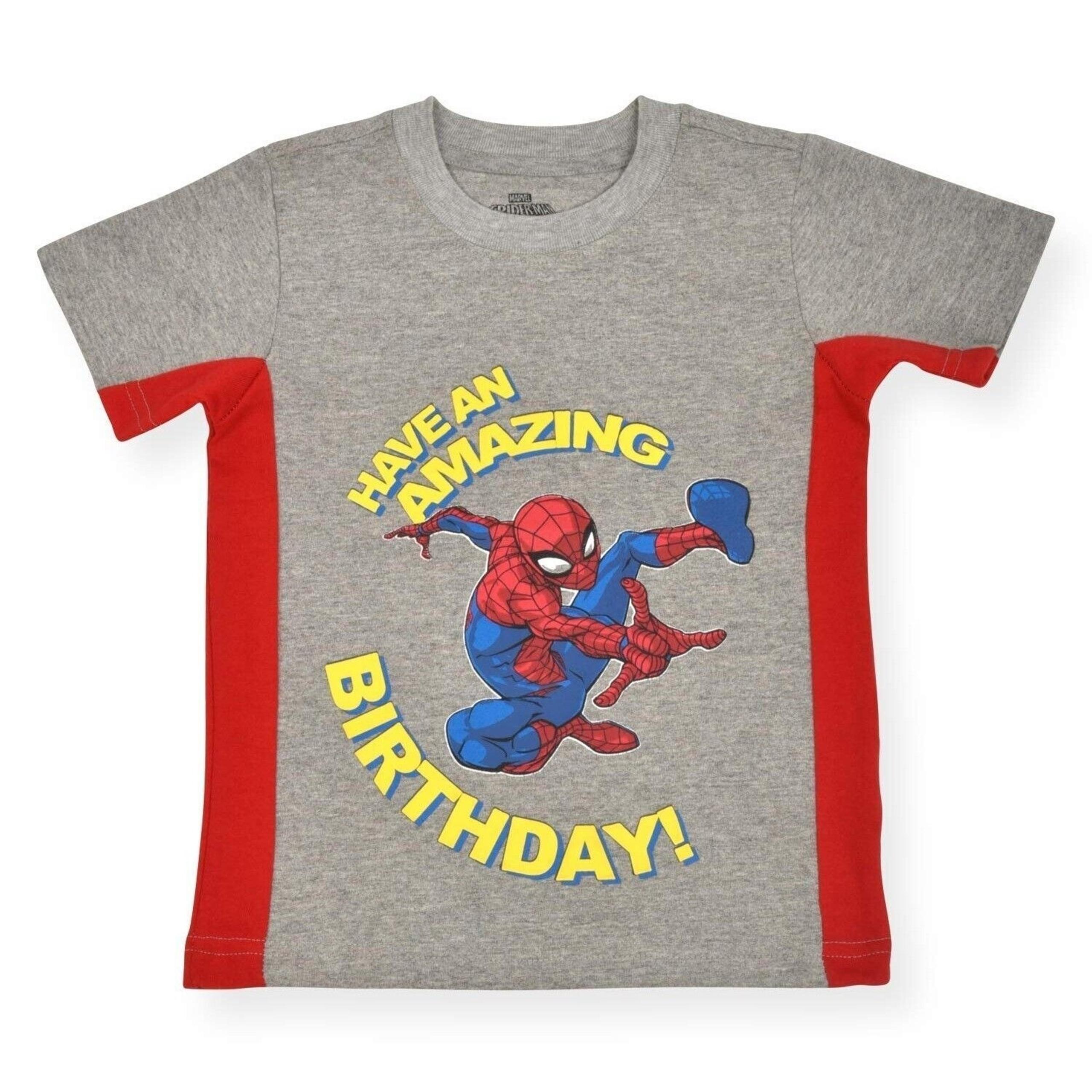 Marvel Spiderman Birthday T-Shirt for Toddler Boys - Size 2T