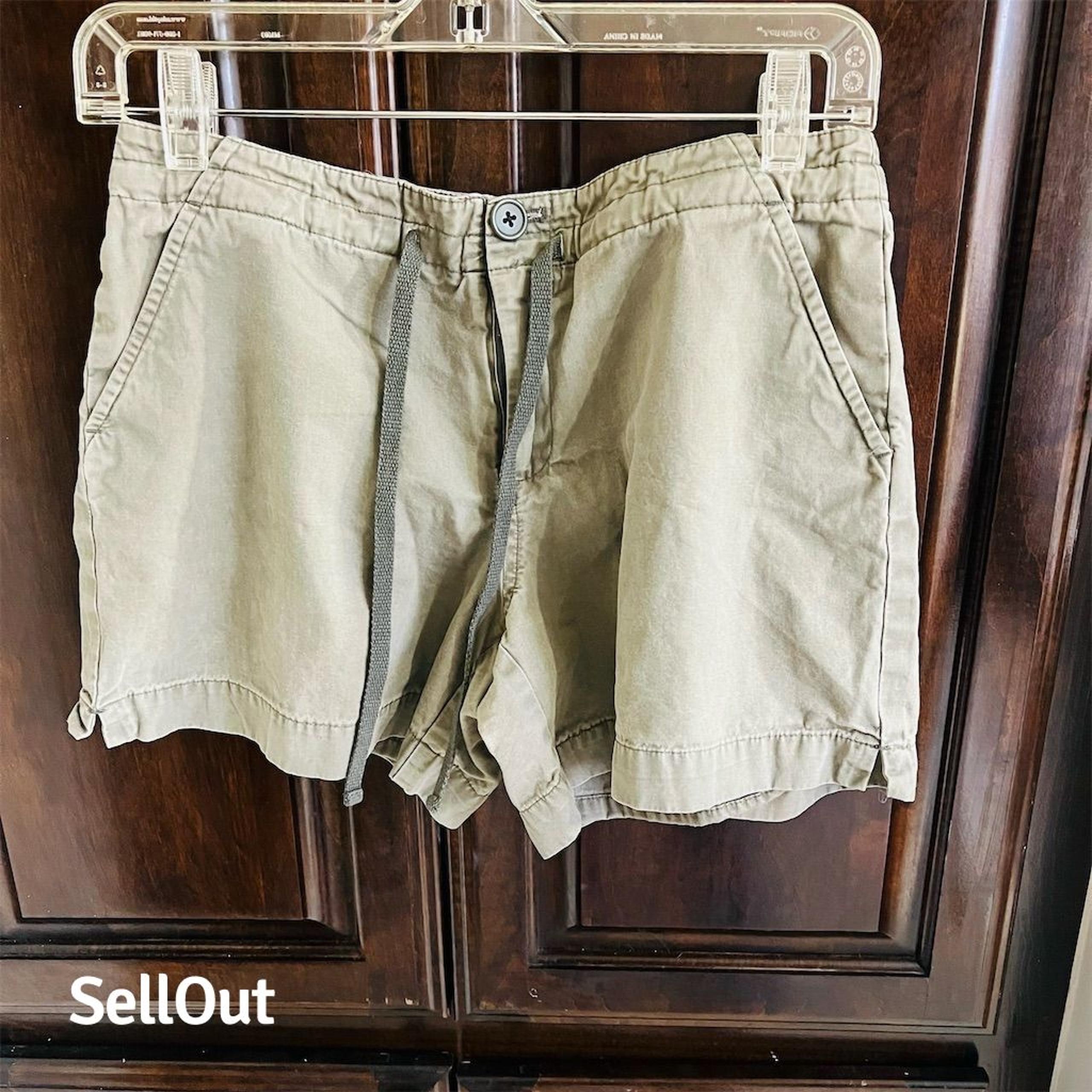 GAP Women's Beige Drawstring Chino Shorts Size 4 Relaxed Fit
