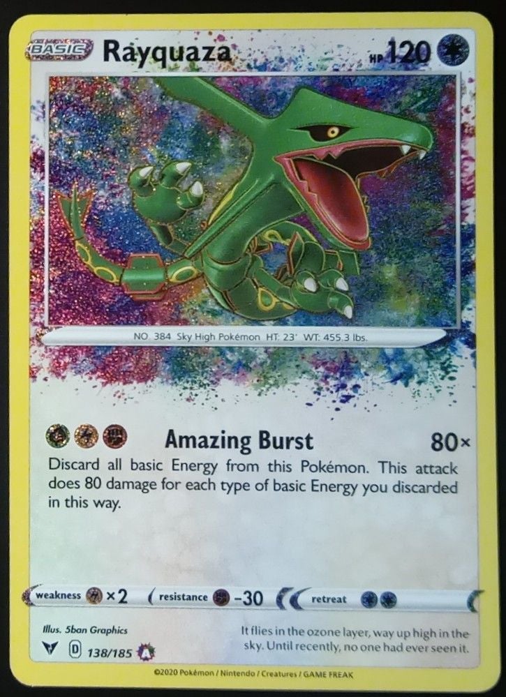 Pokemon rayquaza 138/185 amazing rare