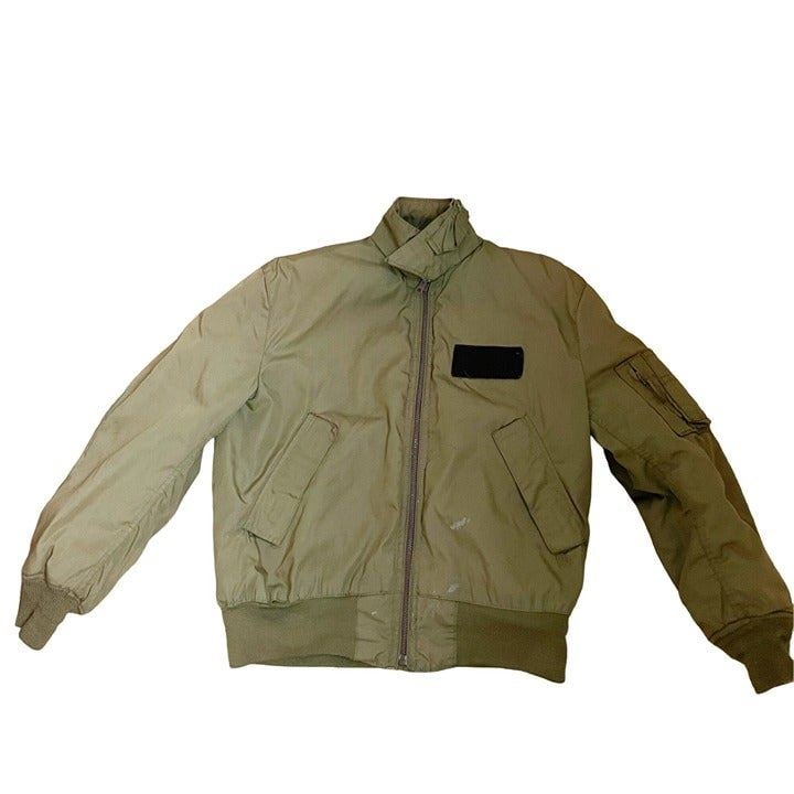 Vintage Military Authentic Bomber Jacket Men’s Large Army Green