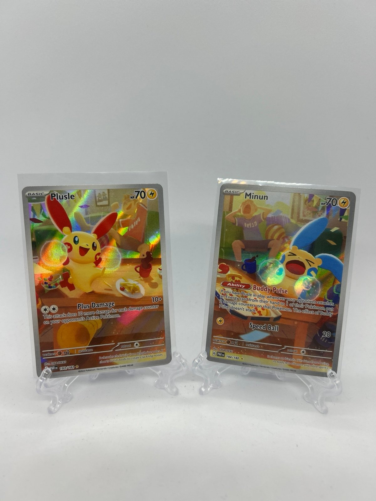 Plusle and Minun dual art set rare