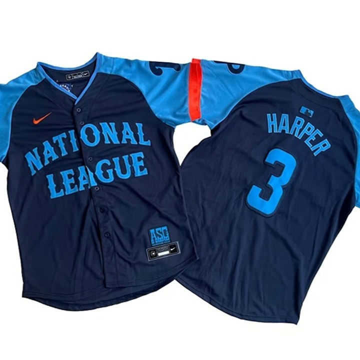 Men's National League Bryce Harper Navy 2024 MLB All-Star Game Limited Jersey