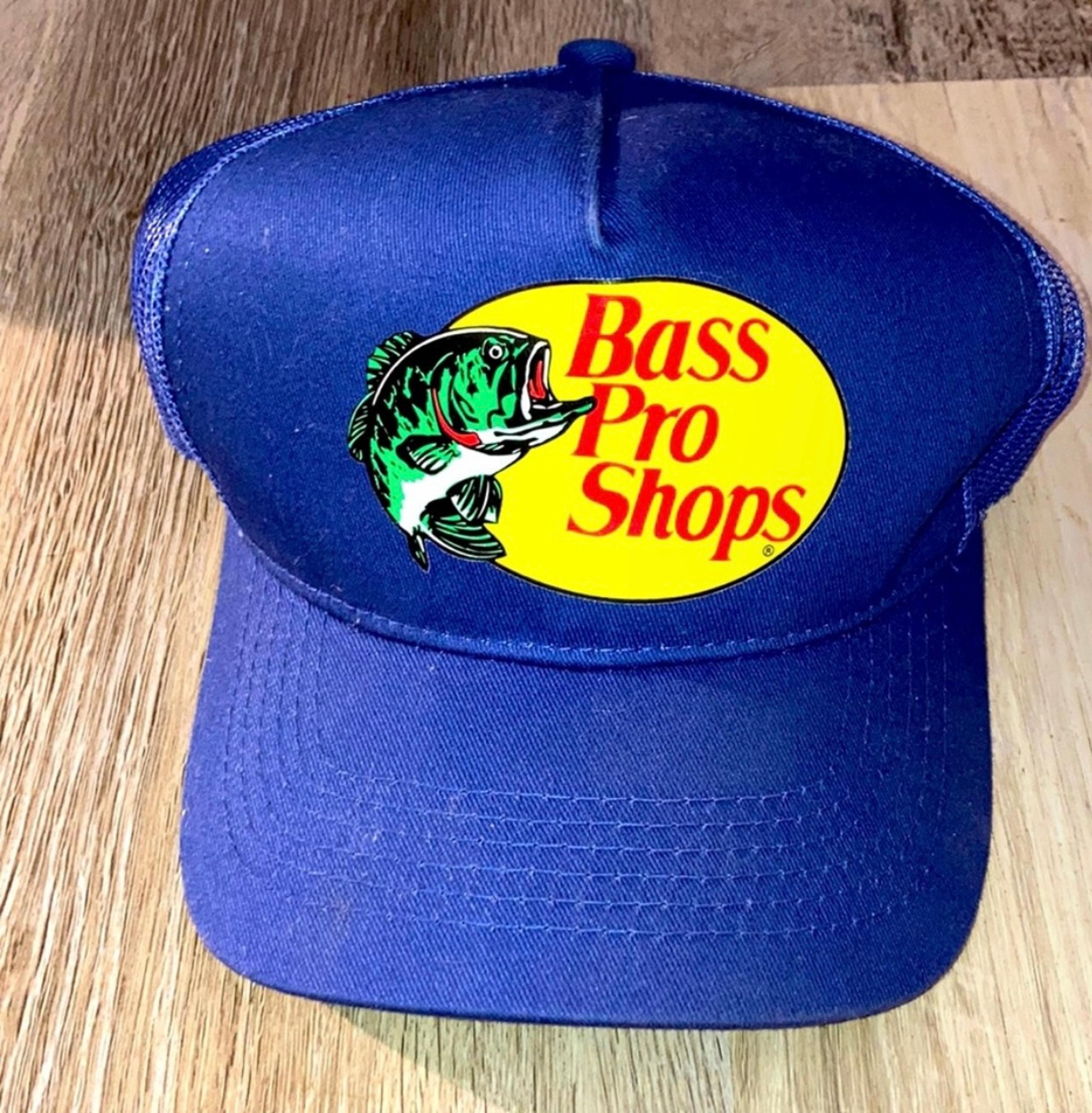 Bass pro shops blue hat official gone fishing outdoors cap