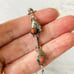 Delicate Feather Link Coral Cabochon Links Sterling Silver Bracelet Southwestern