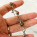 Delicate Feather Link Coral Cabochon Links Sterling Silver Bracelet Southwestern