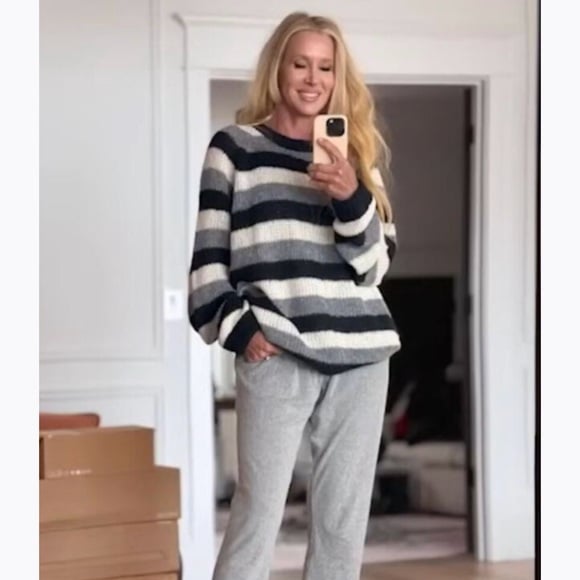 New Zara 139 Steven Meisel Striped Oversized Alpaca Blend Sweater 6693/350 Med