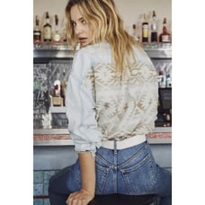 Free People NWT Echo Rock Buttondown Top Chambray Size Small