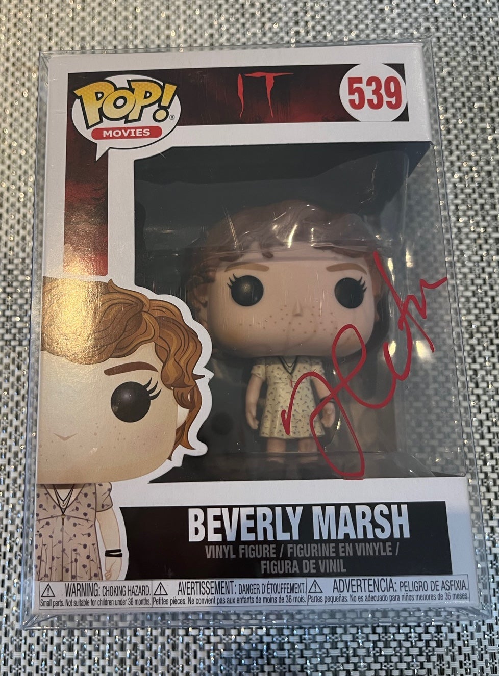 Beverly marsh signed Funko pop signed by Jessica chastain