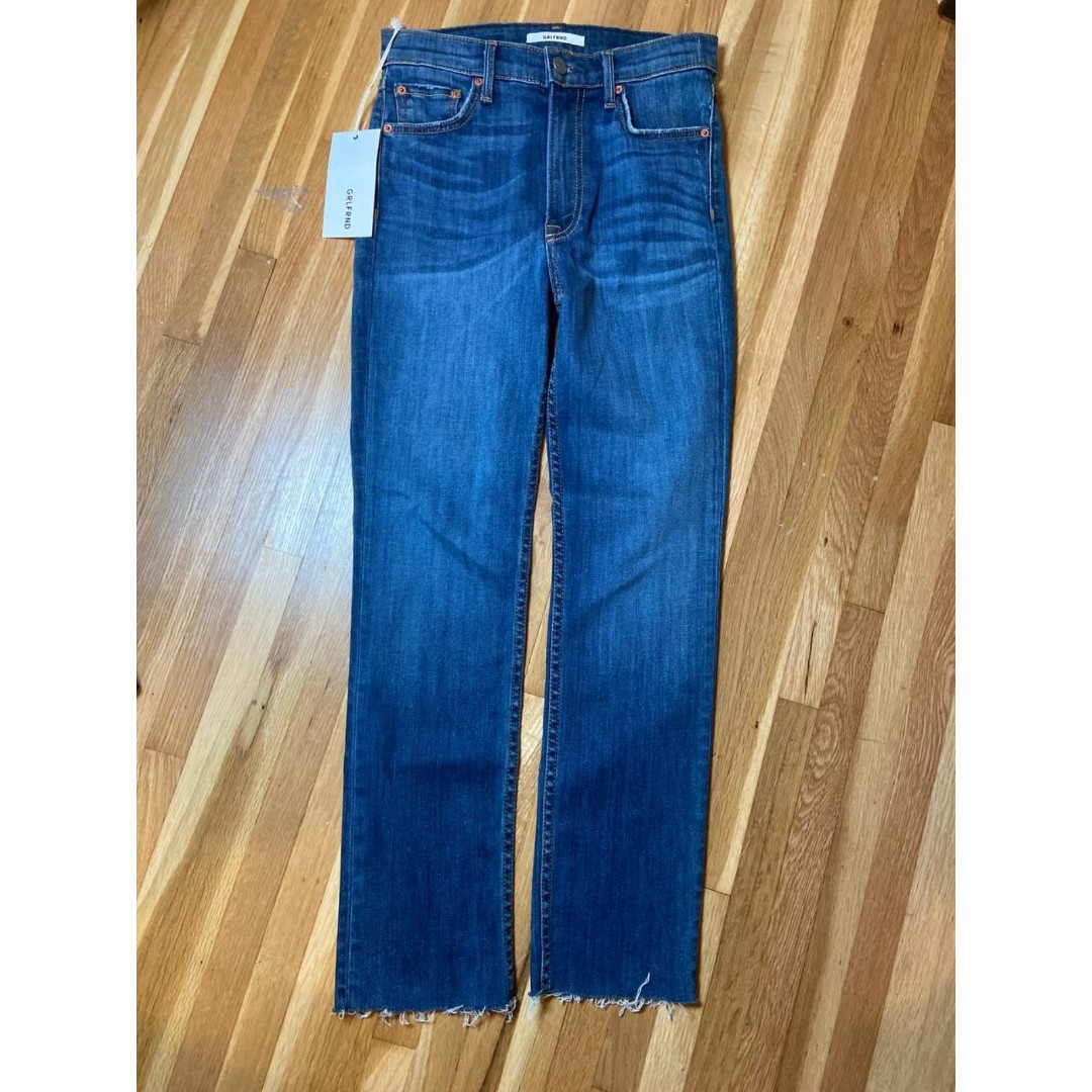 NWT GRLFRND The Reed High Rise Slim Cropped Jeans Waist 25