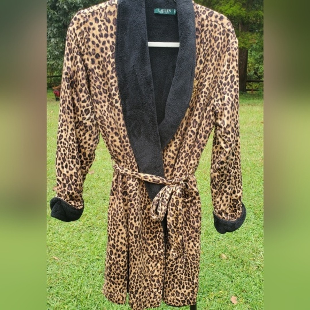 ralph lauren leopard robe