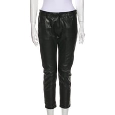 Leather low rise black Michelle Mason pants