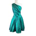 Vintage Scott Mcclintock One Shoulder Mini Tulle Dress Size 12 Green Prom Formal