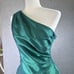 Vintage Scott Mcclintock One Shoulder Mini Tulle Dress Size 12 Green Prom Formal