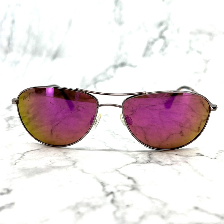 Maui Jim BABY BEACH MJ 245-16R Polarized Aviator Sunglasses Mirrored 56-18 120