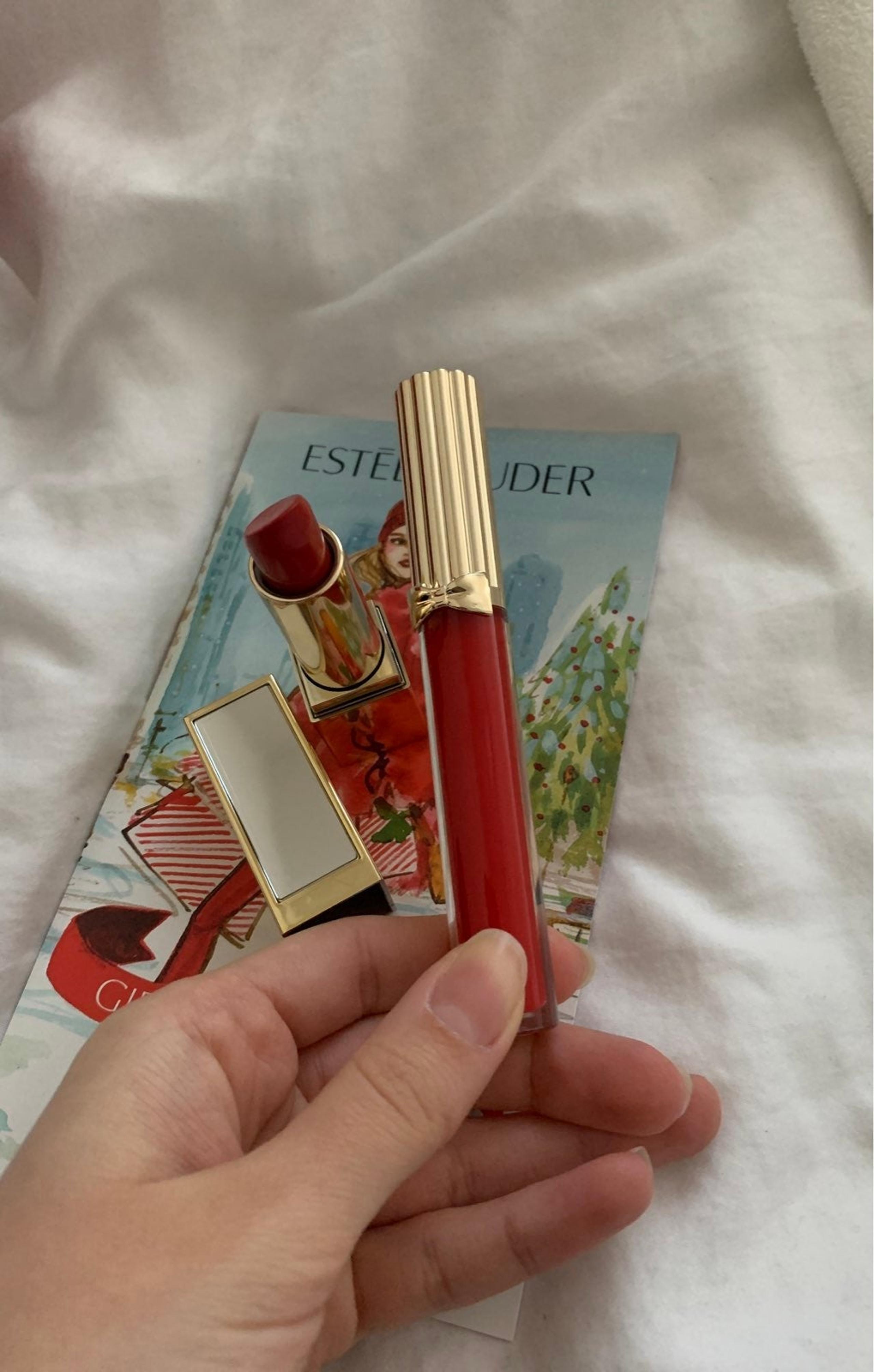 Estee lauder pure lipstick and gloss duo