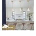 2 Pack Modern Cone Pendant Adjustable Hang White & Gold Kitchen Bar Foyer Lights