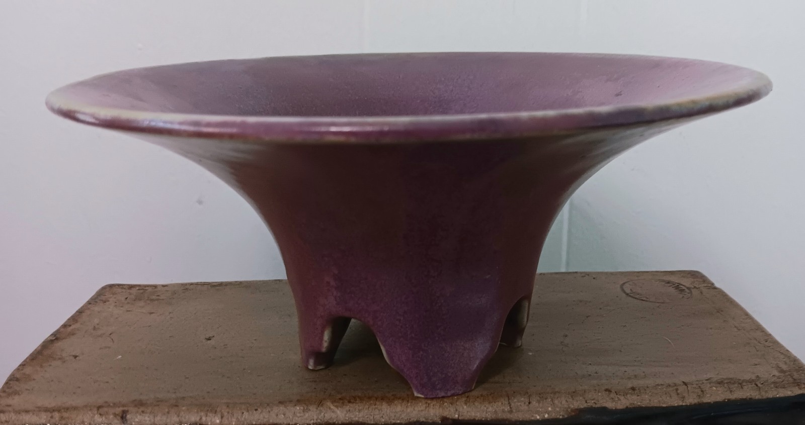 Fulper Pottery 1917-1934 Arts And Crafts Purple Footed Flambe Bowl 447
