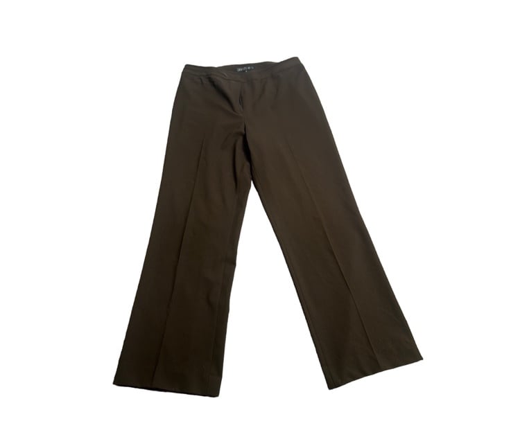 lafayette 148 New York brown wool wide leg pants size 12