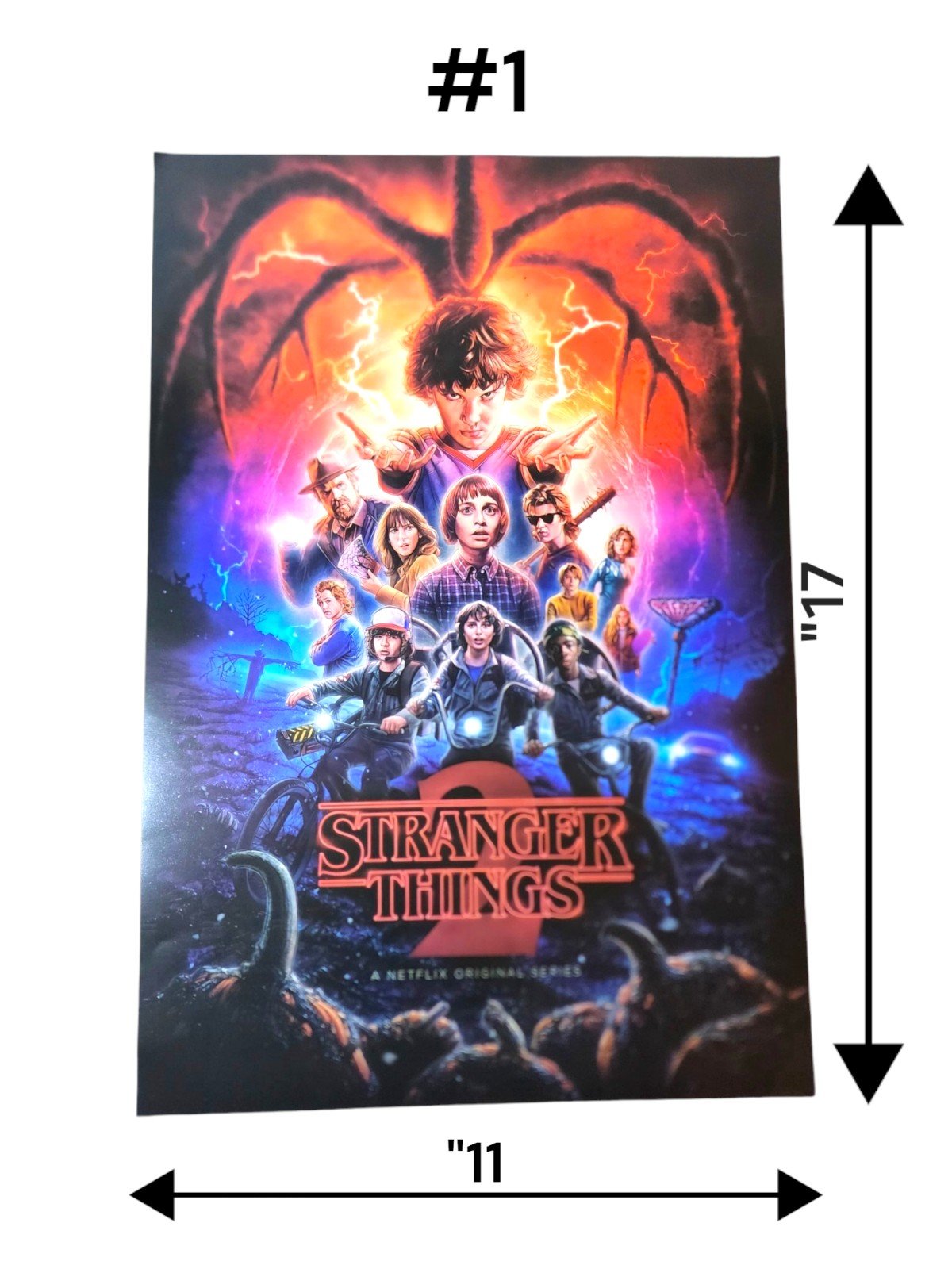 8 Different Illustrations of Netflix Series Stranger Things Season 1,2,3 Posters - detail