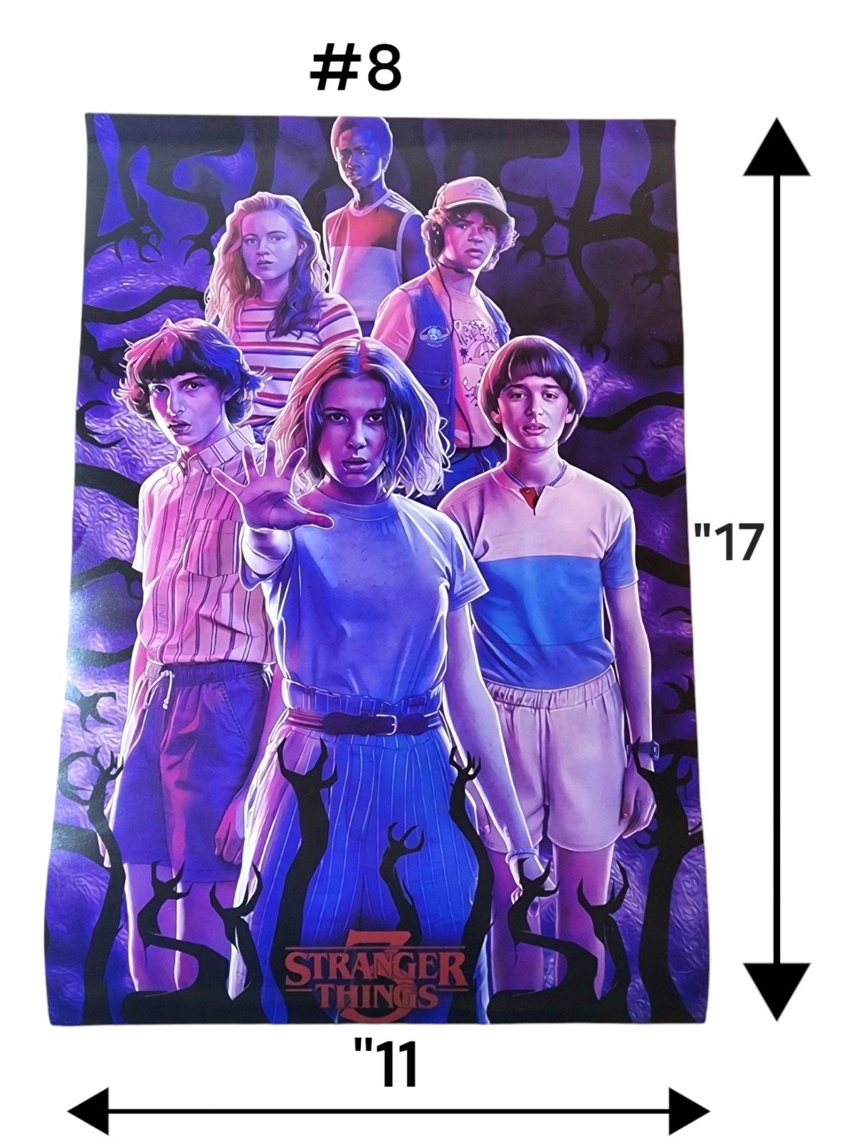 8 Different Illustrations of Netflix Series Stranger Things Season 1,2,3 Posters - detail