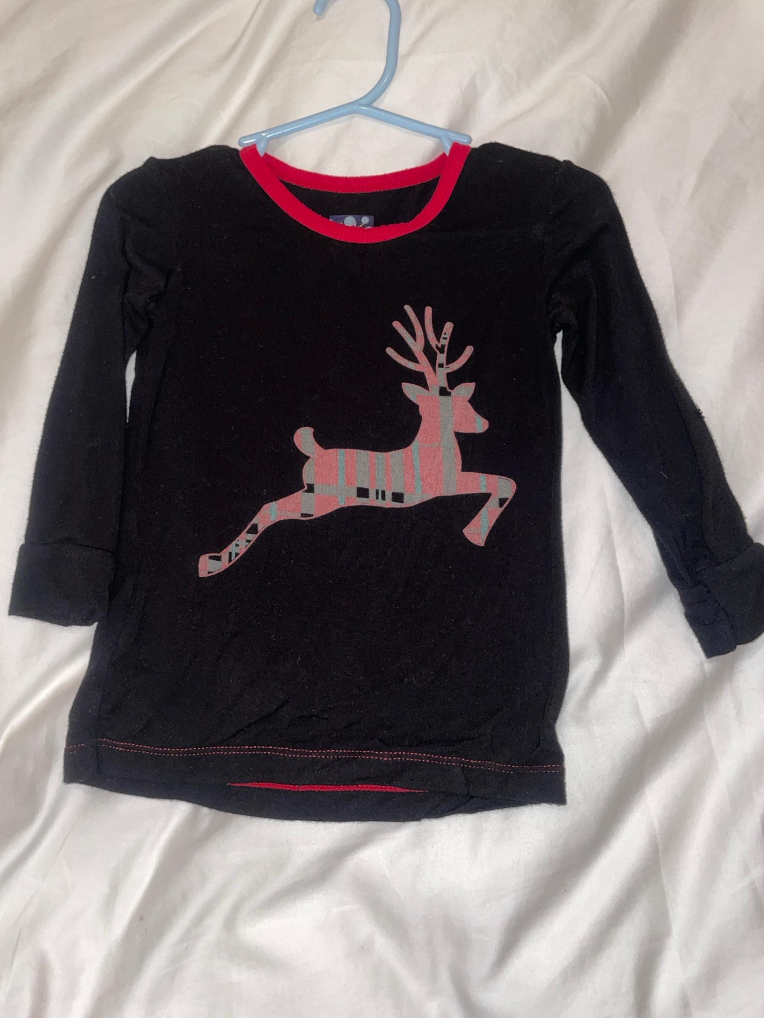 Kickee pants 3T christmas reindeer pajama TOP only