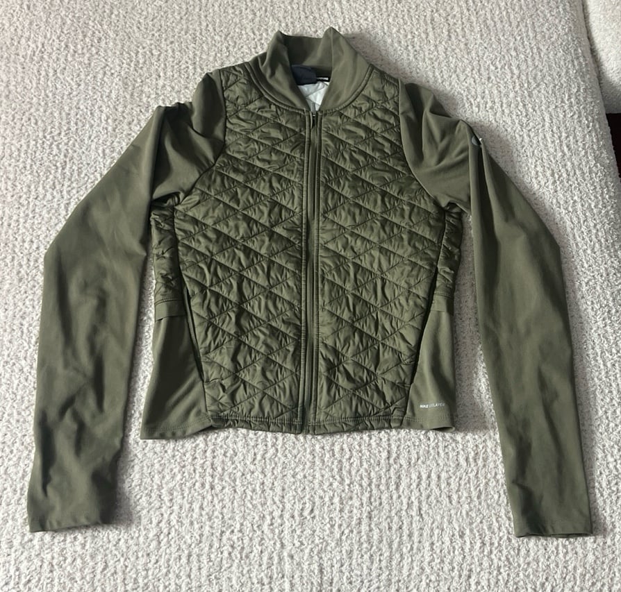 Nike Running Jacket - Women’s Small - Nike Aerolayer - Olive Green