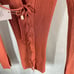 Cult Gaia Faye Jasper Long Sleeve Ribbed Knit Top Size XS