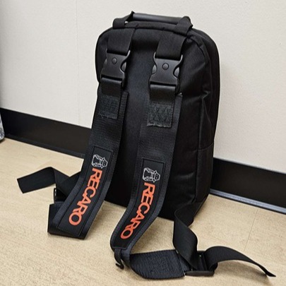 NEW RECARO RACING BLACK Harness Detachable Adjustable Shoulder Strap Backpack