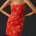 Anthropologie Red Floral Mini Dress Size 6