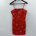 Anthropologie Red Floral Mini Dress Size 6