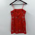Anthropologie Red Floral Mini Dress Size 6