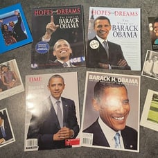 Barack Obama Memorabilia - Magazines, Photos, & a Signed Card