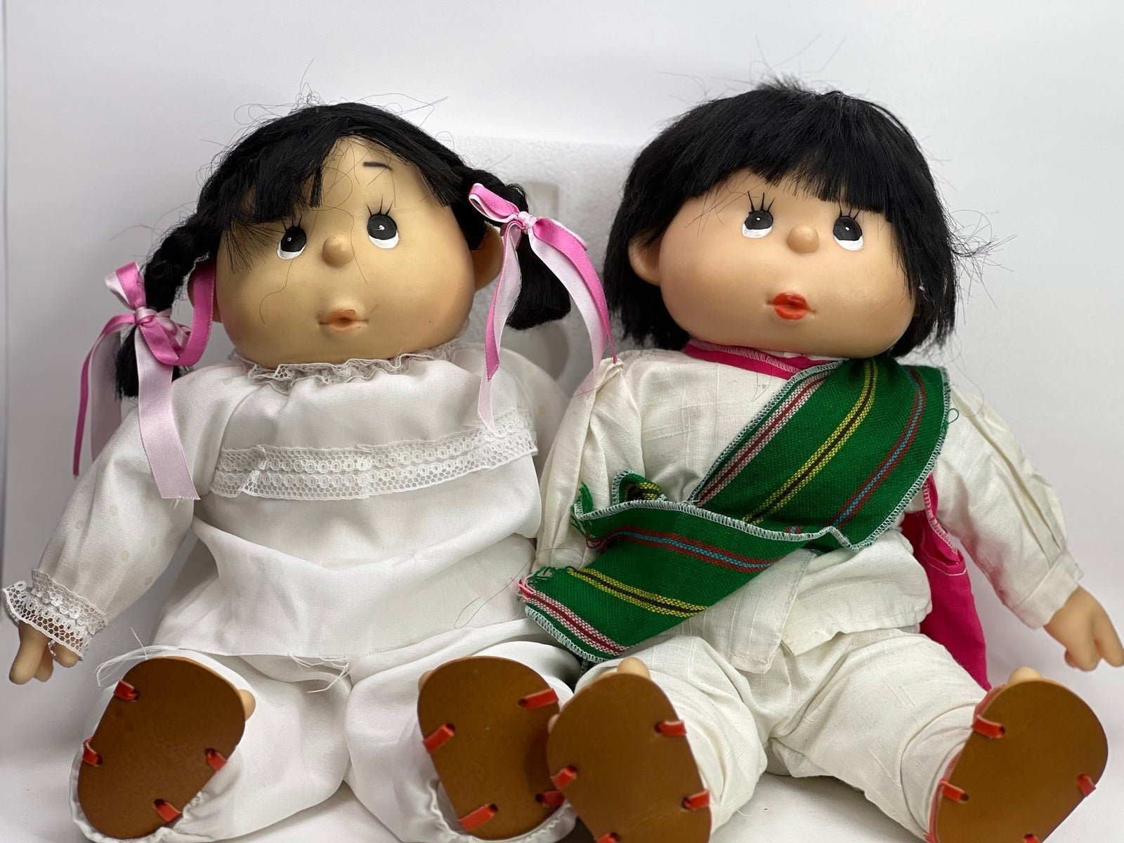 Ethnic 11 Doll Plush Body No Seam Tag Dark Haired Girl Doll Toy