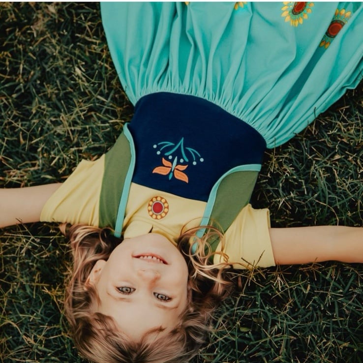 Only Little Once OLO Disney Frozen Fever Anna Sunflower Summer Dress 2T