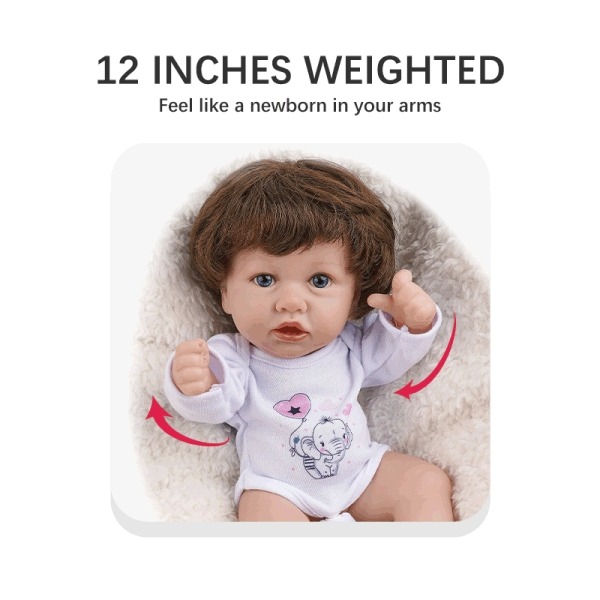 12 inches Alina Reborn Baby Doll Girl XH