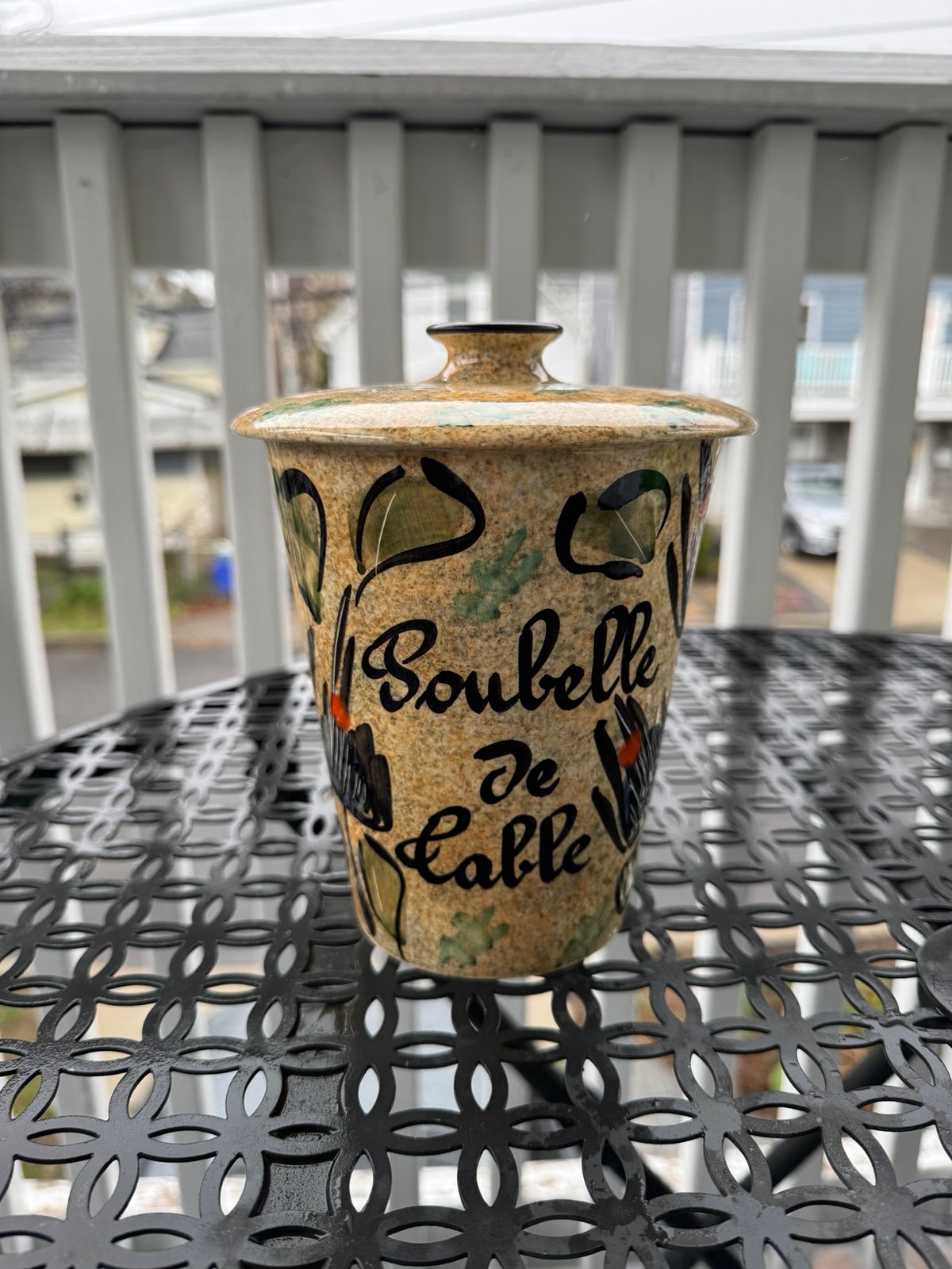 Vintage Poubelle de Table Vallauris French pottery French Tableware