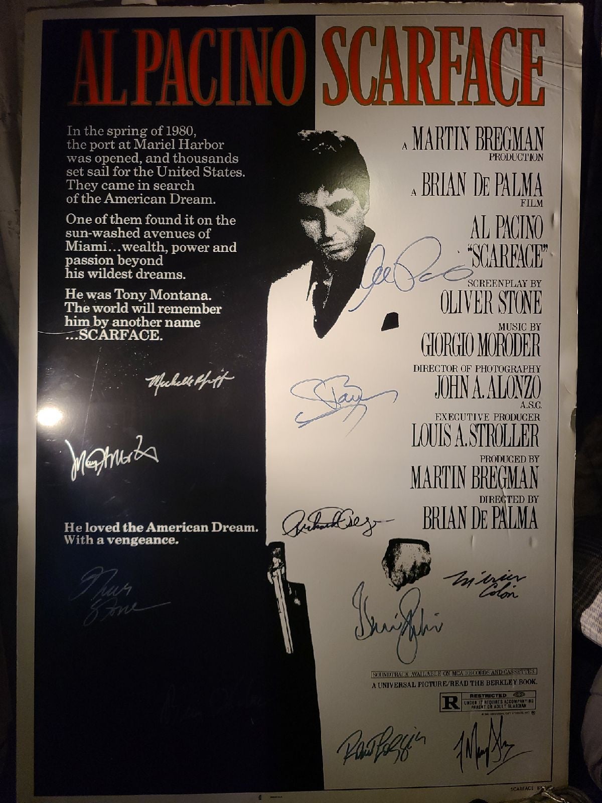 Scarface the Movie Signed Poster!!