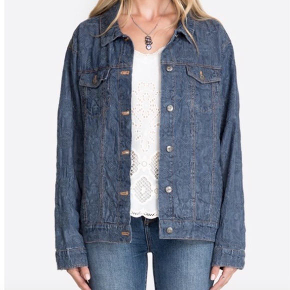 JOHNNY WAS Quiva denim jacket NWT sz M!!